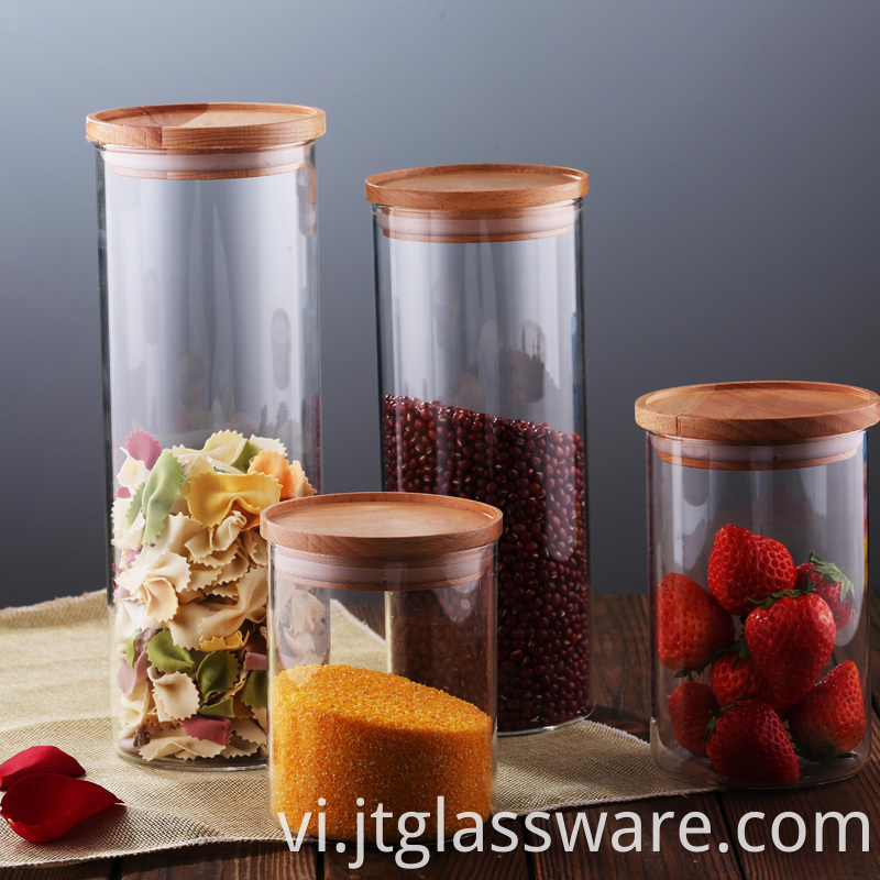 Glass Jar Wooden Lid